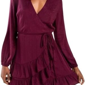 Francesca’s NWT-Elegant Burgundy Wrap Dress